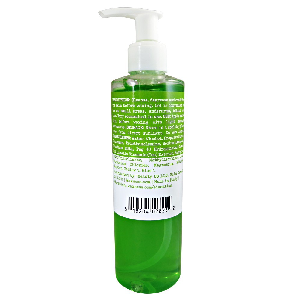 Waxness Pre Waxing Gel with Green Tea and Camphor 8.45 fl oz / 250 ml