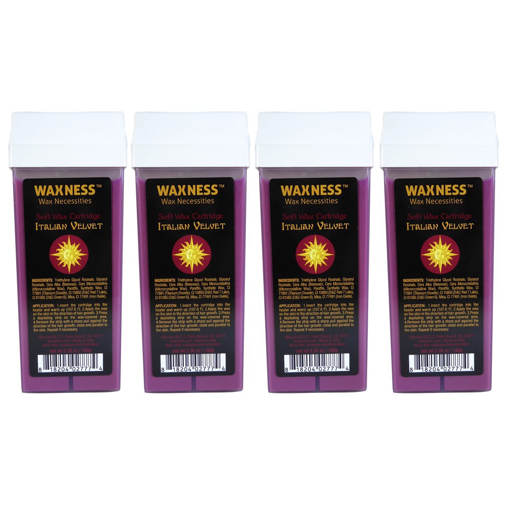 Waxness  Polymer Italian Velvet Soft Wax Cartridge 3.38oz Pack of 4