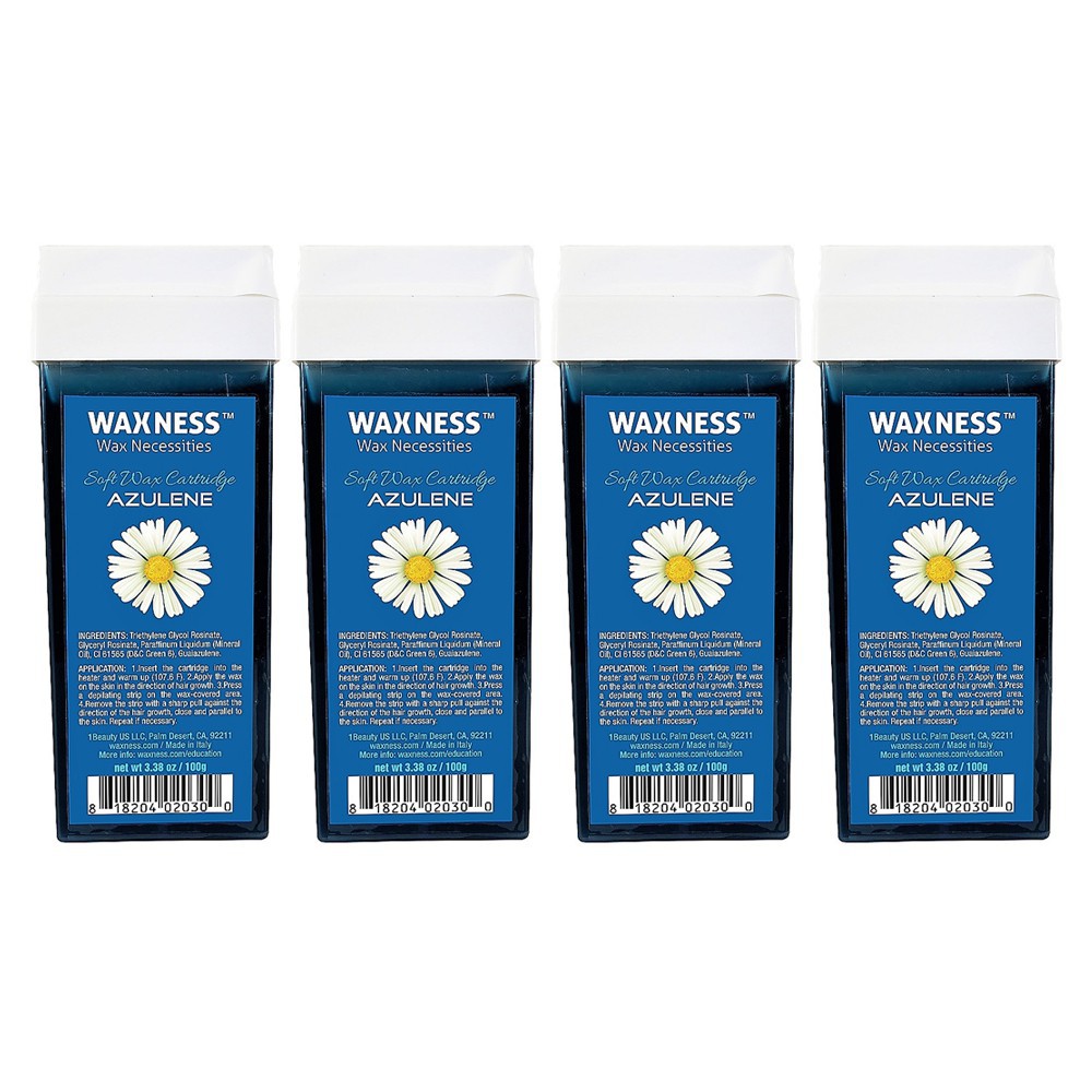 Waxness Azulene Soft Wax Cartridge 3.38oz / 100g Pack of 4