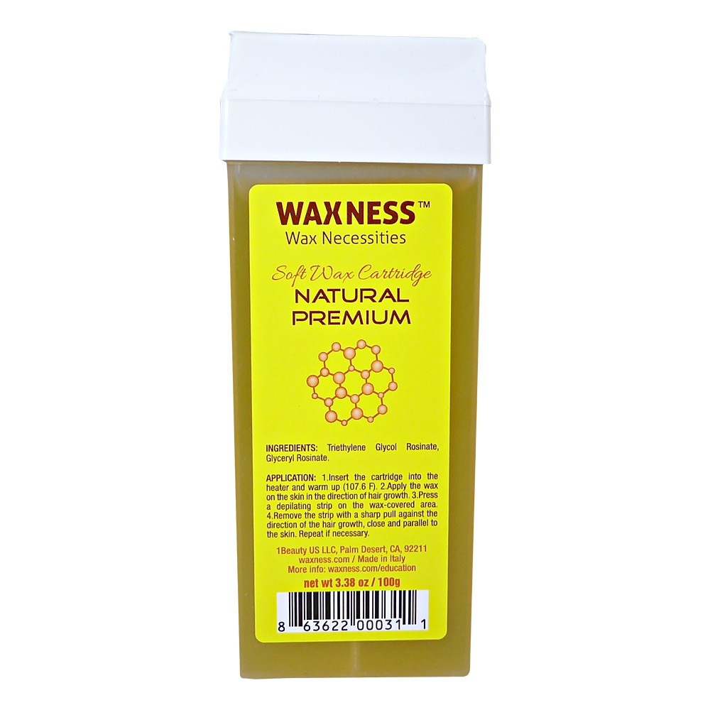 Waxness Natural Premium Soft Wax Cartridge 3.38oz / 100g Pack of 4