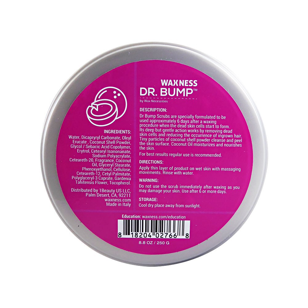 Waxness Dr. Bump Coconut Shell Scrub 3 in 1 Deep 8.8 Oz / 250 g