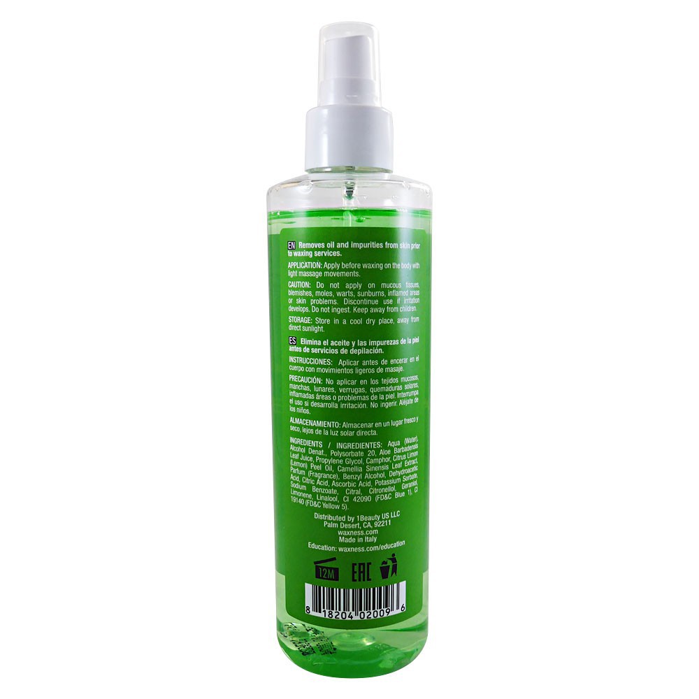 Wax Necessities Waxness Pre Waxing Lotion with Natural Aloe Vera Extract 8.45 oz / 250 ml