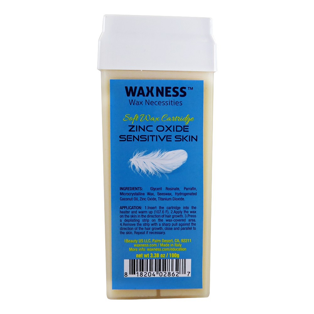 Waxness Zinc Oxide Sensitive Skin Soft Wax Cartridge 3.38 Oz / 100 G