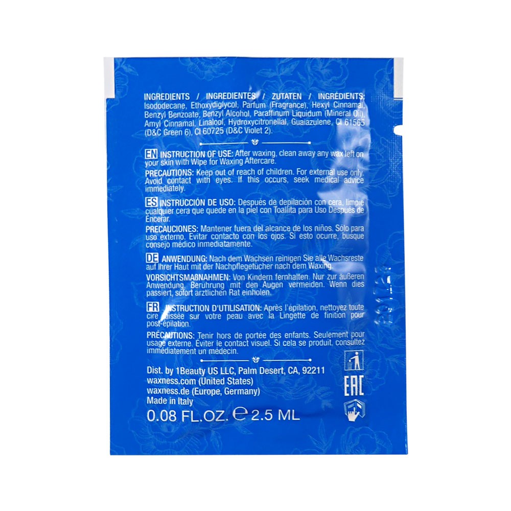 Waxness Azulene After Waxing Finishing Wipes pack of 10