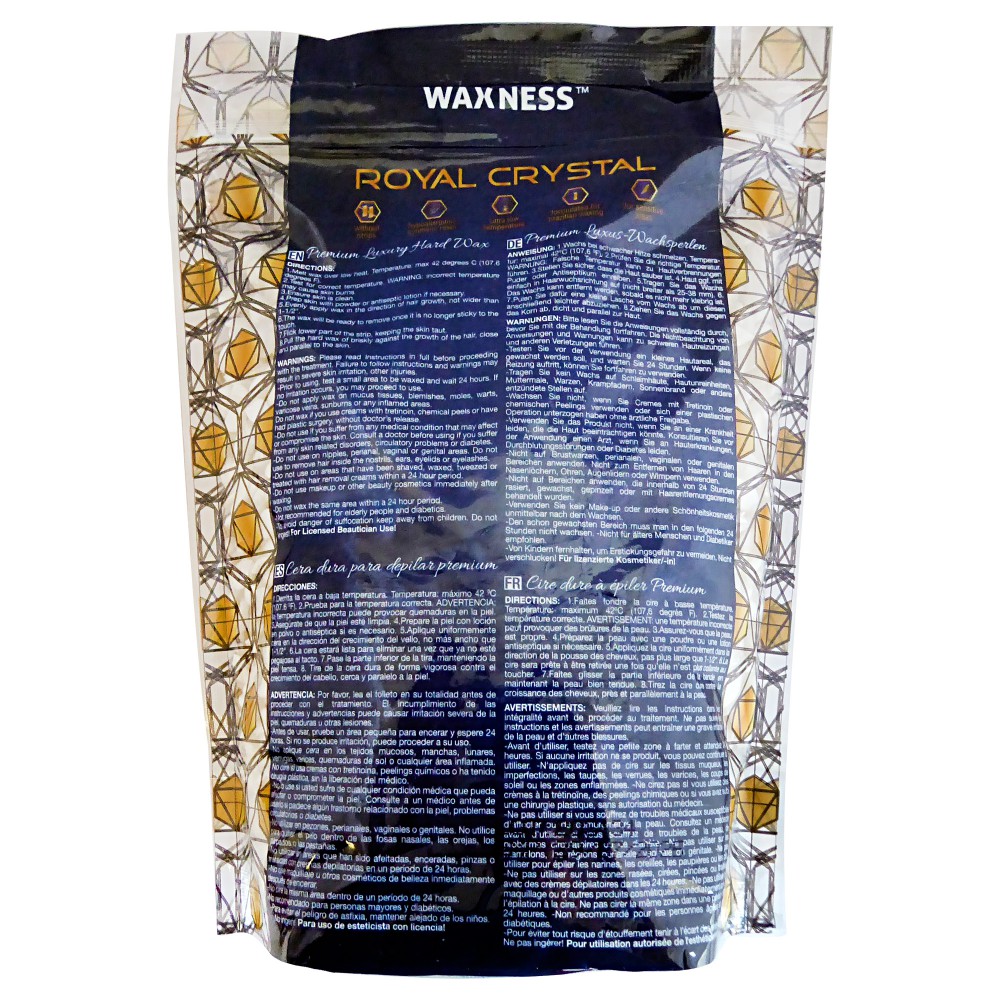 Waxness Royal Crystal Premium Luxury Hard Wax 1.65 Lb / 26.25 Oz