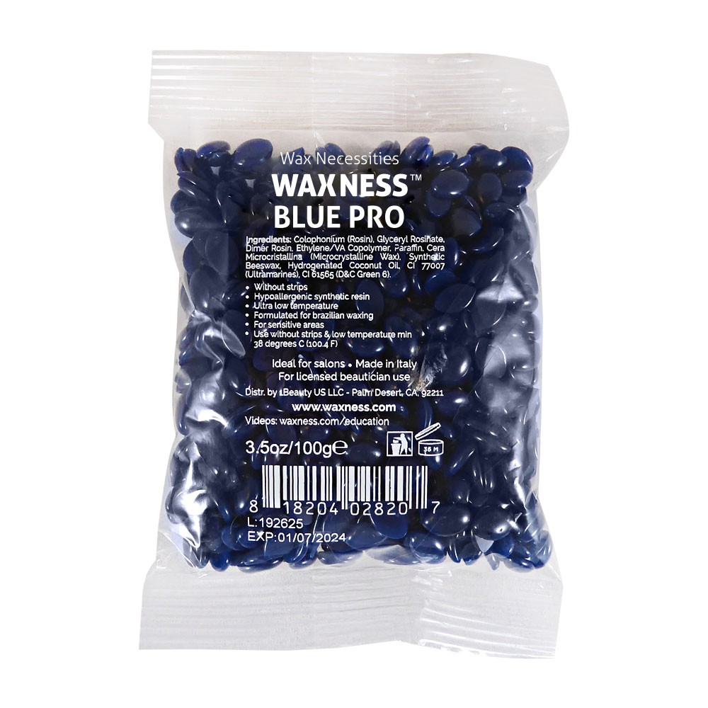 Waxness Hard Wax Beads Blue Pro Original 0.22 lb / 100 g