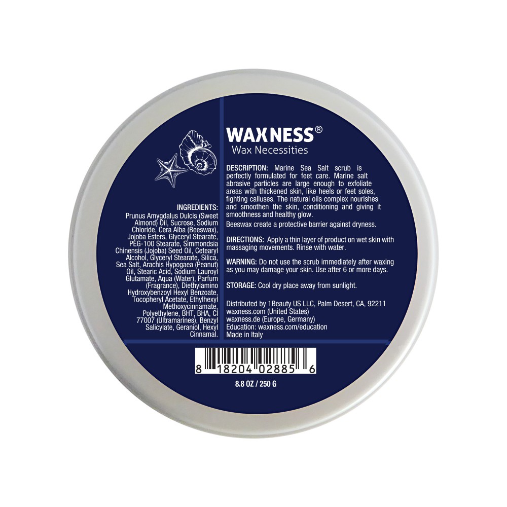 Waxness Sea Salt Scrub for Feet 8.8 oz 250 g