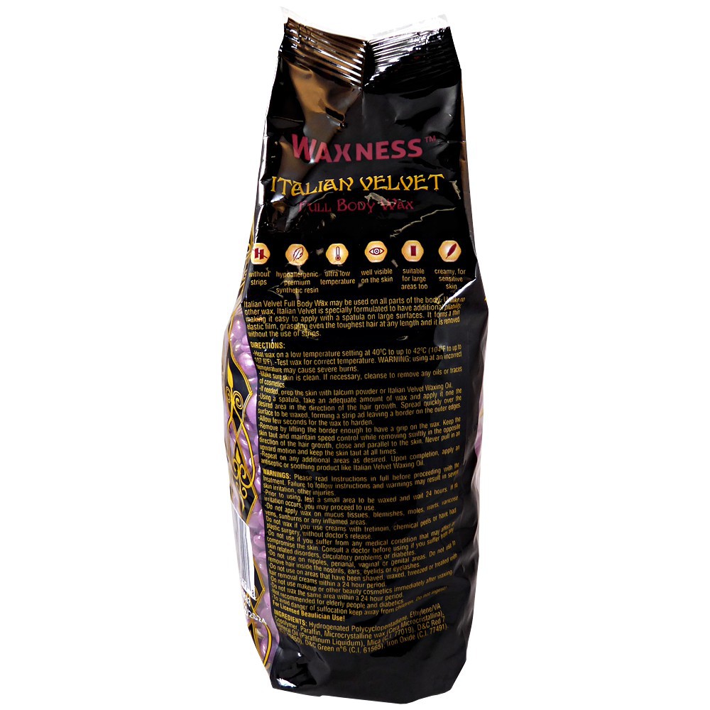 Waxness Italian Velvet Full Body Hard Wax 2.2 LB / 35.27 OZ