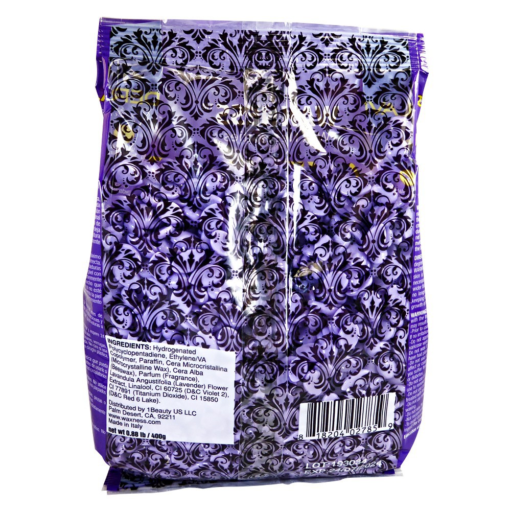 Waxness  Face Hard Wax Beads with Lavender Oil 0.8 Lb / 400 G