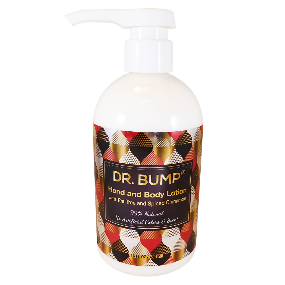 Waxness Dr. Bump Hand and Body Lotion with Tea Tree and Spiced Cinnamon Holiday Edition 16 fl oz 480 ml