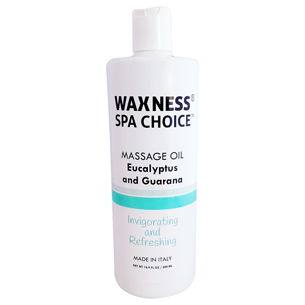 Waxness Spa Choice Massage Oil Eucalyptus and Guarana 16.9 fl oz / 500 ml