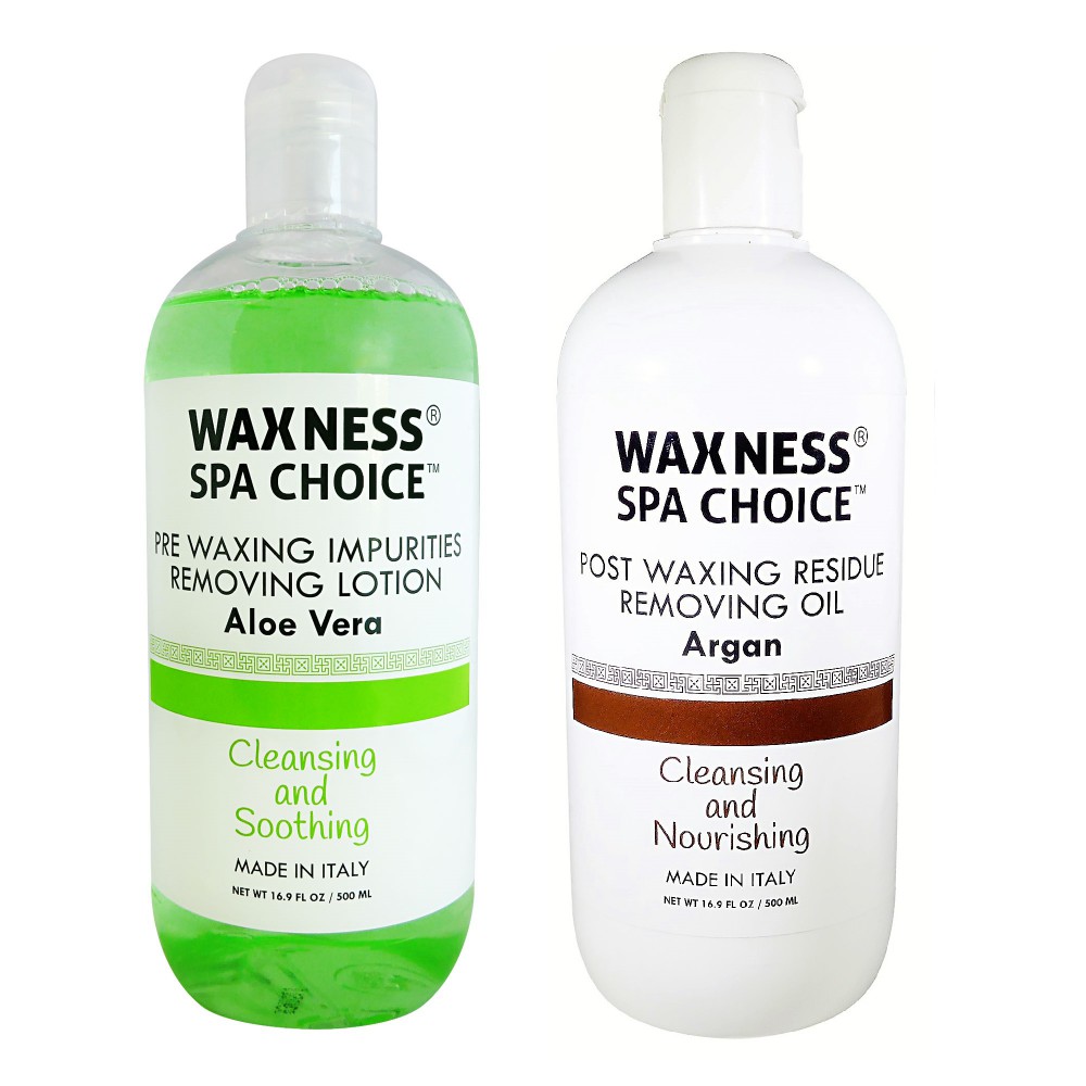 Waxness Spa Choice Post Waxing Residue Removing Oil Argan 16.9 fl oz / 500 ml