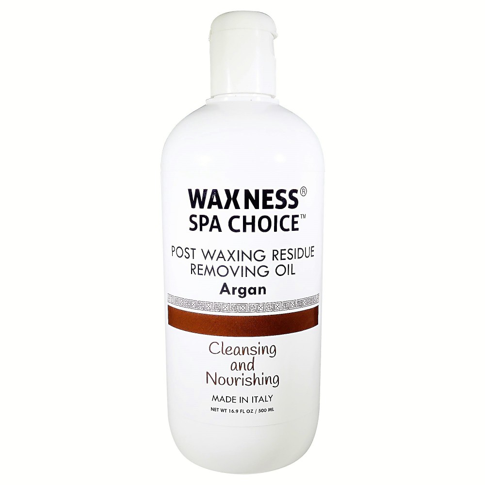 Waxness Spa Choice Post Waxing Residue Removing Oil Argan 16.9 fl oz / 500 ml