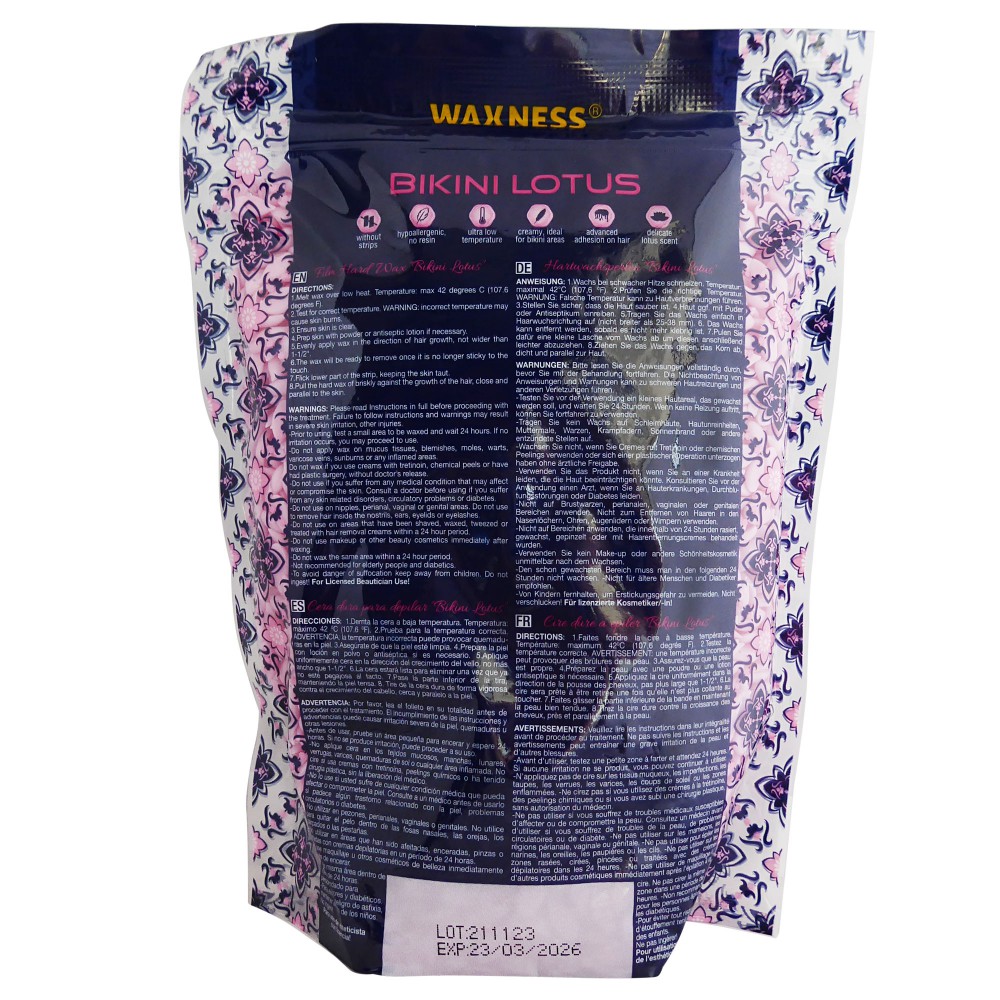 Waxness Premium Luxury Bikini Lotus Hard Wax Beads 1.65 lb / 750g