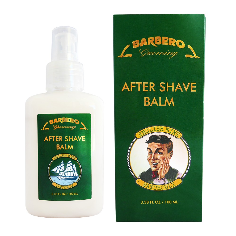 Barbero Grooming After Shave Balm English Mint and Patchouli 3.38 fl oz / 100 ml