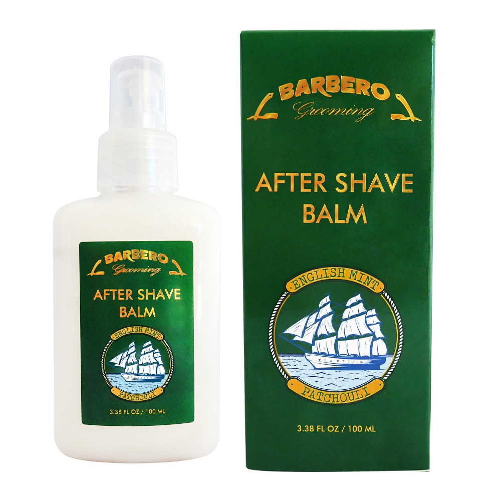 Barbero Grooming After Shave Balm English Mint and Patchouli 3.38 fl oz / 100 ml