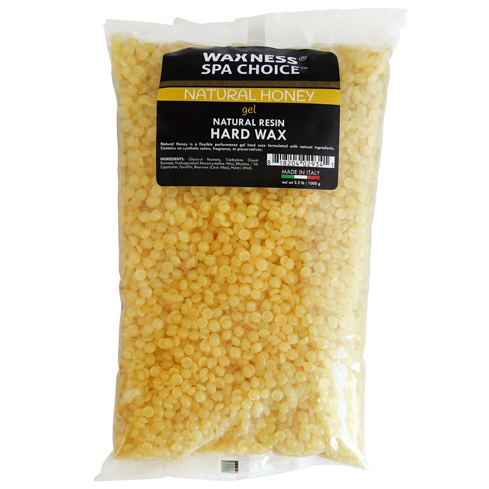 Waxness Spa Choice Natural Honey Gel Hard Wax Beads 2.2 lb / 1 kg