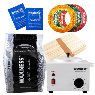 Barbero Stripless Waxing Kit with 2.2 lb Wax Bag