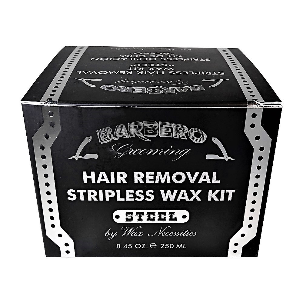 Waxness Barbero Microwavable Hard Wax Kit Steel 8.45 oz