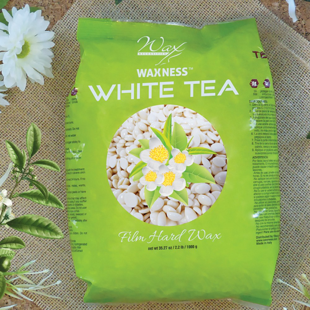 Waxness White Tea Cream Film Hard Wax Beads 2.2 LB / 35.27 OZ