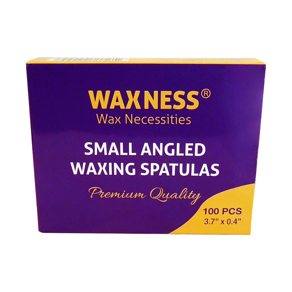 Waxness Small Waxing Wooden Angled Spatula Applicator 100pk Pack of 5