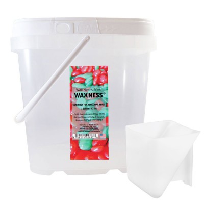 Clear Plastic Empty Container for Wax Beads 1 Gallon