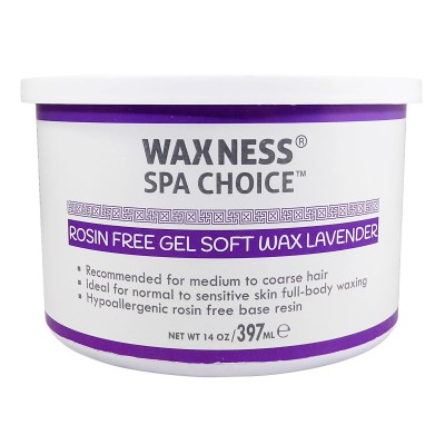 Spa Choice Rosin Free Gel Soft Wax Lavender 14 oz / 397 ml