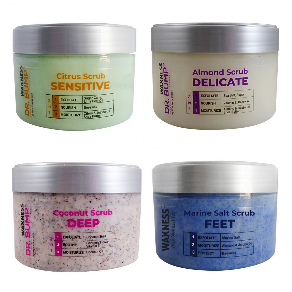 Waxness Scrub Set - Citrus, Almond, Coconut, Marine Salt