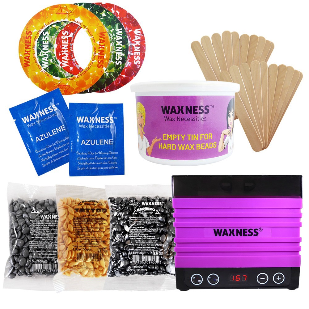 Waxness Introductory Hard Wax No Resin Waxes Kit Black