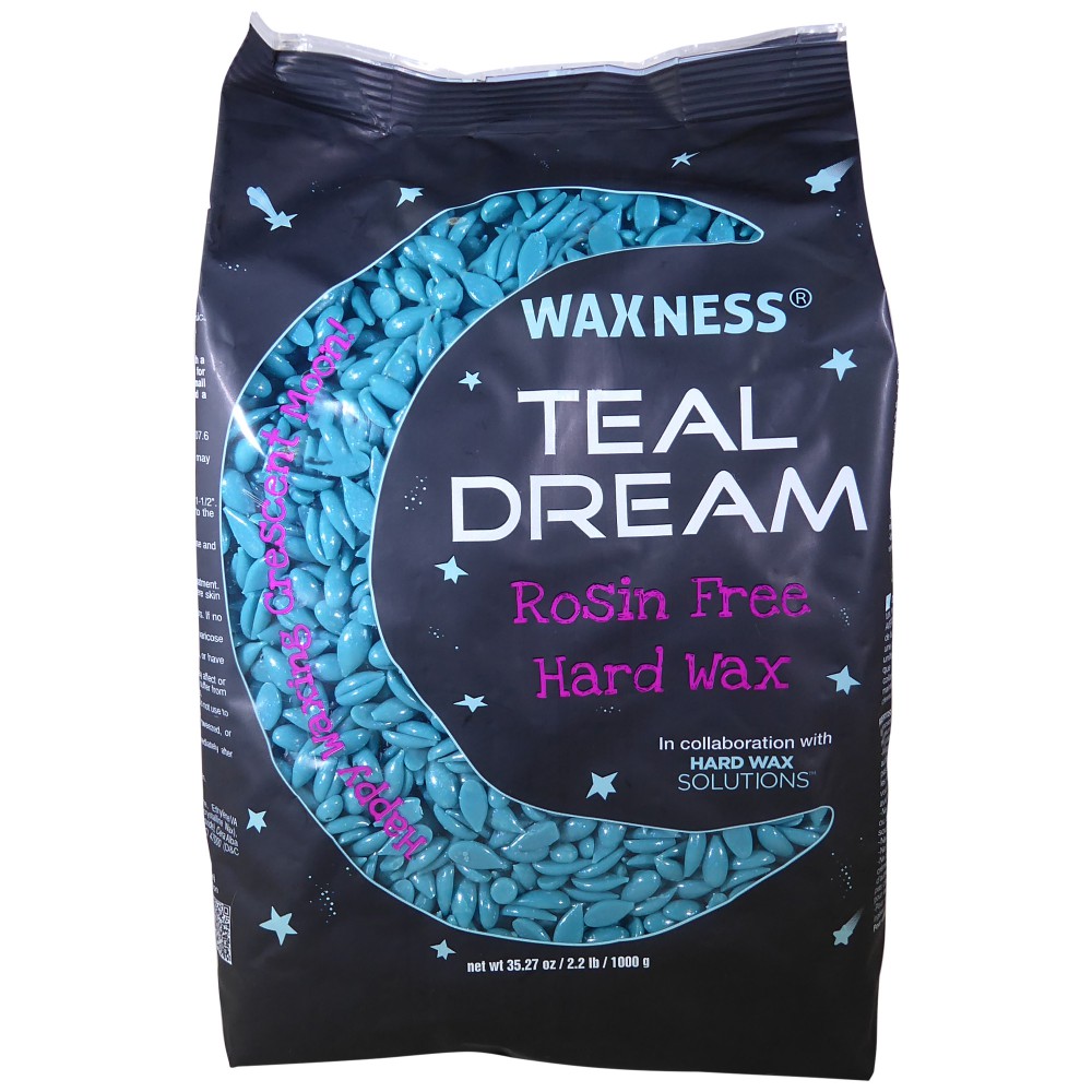 Waxness Teal Dream Rosin Free Sparkly Hard Wax 2.2 lb / 1 kg