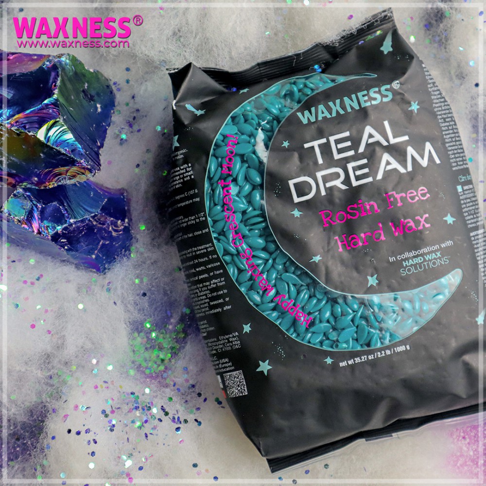 Waxness Teal Dream Rosin Free Sparkly Hard Wax sample  3.5 oz / 100 g