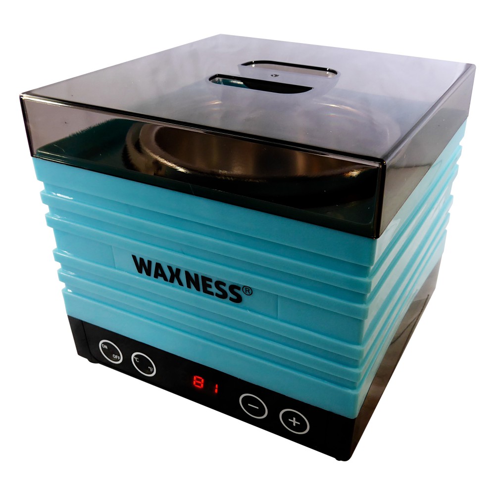 Waxness Premium Teal Dream Professional Stripless Waxing Kit with W-CUBE Teal Warmer and  1.65 lb 0.74 kg Wax Bag