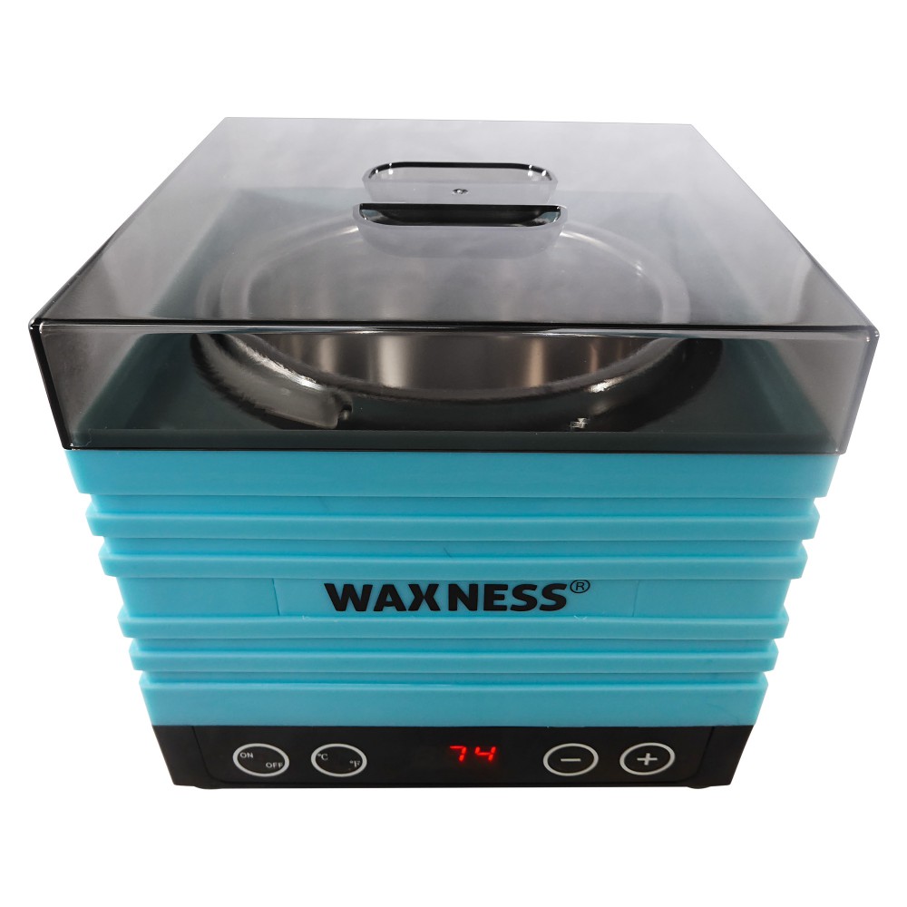 Waxness Premium Teal Dream Professional Stripless Waxing Kit with W-CUBE Teal Warmer and  1.65 lb 0.74 kg Wax Bag