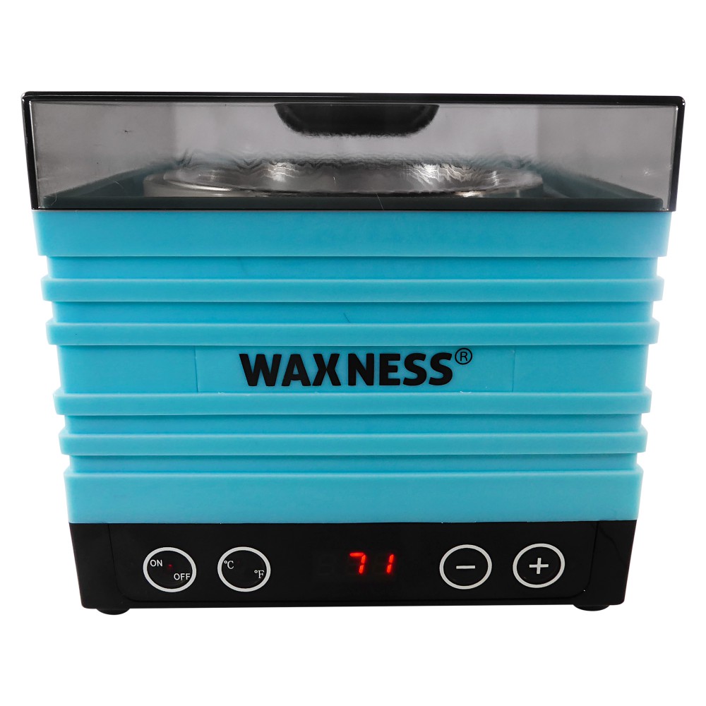 Waxness Premium Teal Dream Professional Stripless Waxing Kit with W-CUBE Teal Warmer and  1.65 lb 0.74 kg Wax Bag