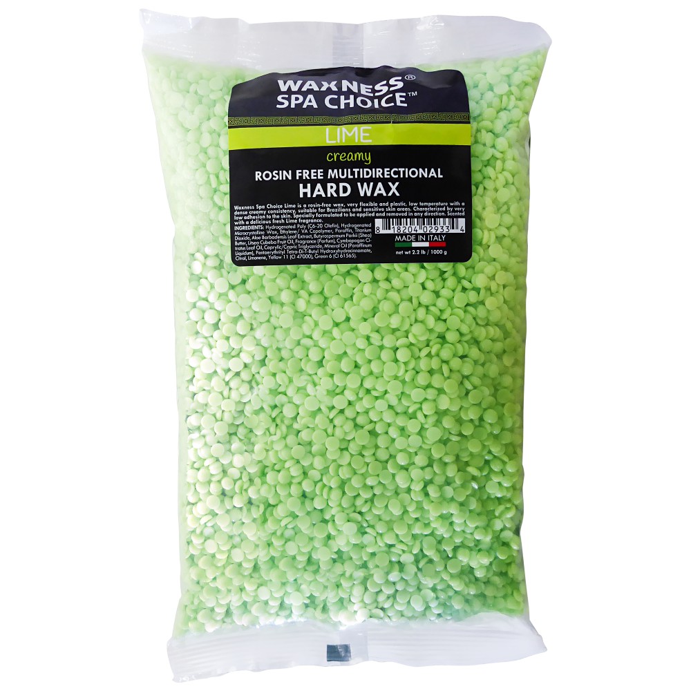 Waxness Spa Choice Rosin Free Multidirectional Hard Wax Lime  1.1 lb / 500 g