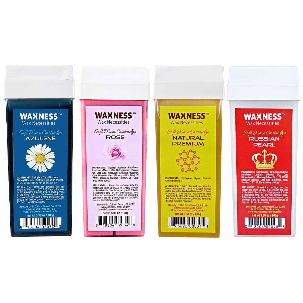 Waxness Soft Wax Cartridge - Set of 4 Cartridges (4 x 3.38 oz / 100 g)