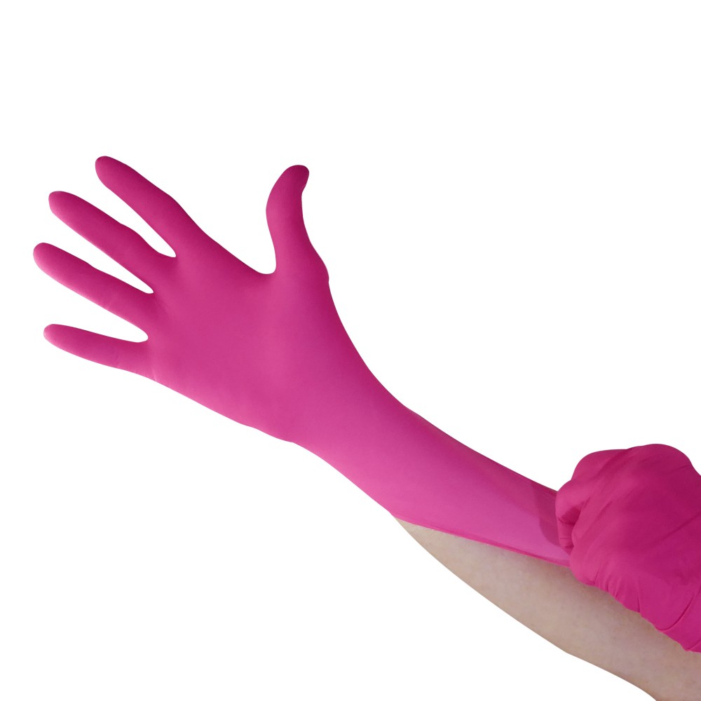 Waxness Cosmetology Nitrile Gloves Pink, Small, 100 pcs / box