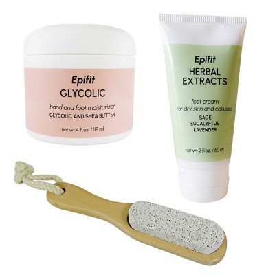 Epifit 2 Weeks Dry Skin Hand and Foot Care Kit Hand Cream, Foot Cream and Pumice Stone