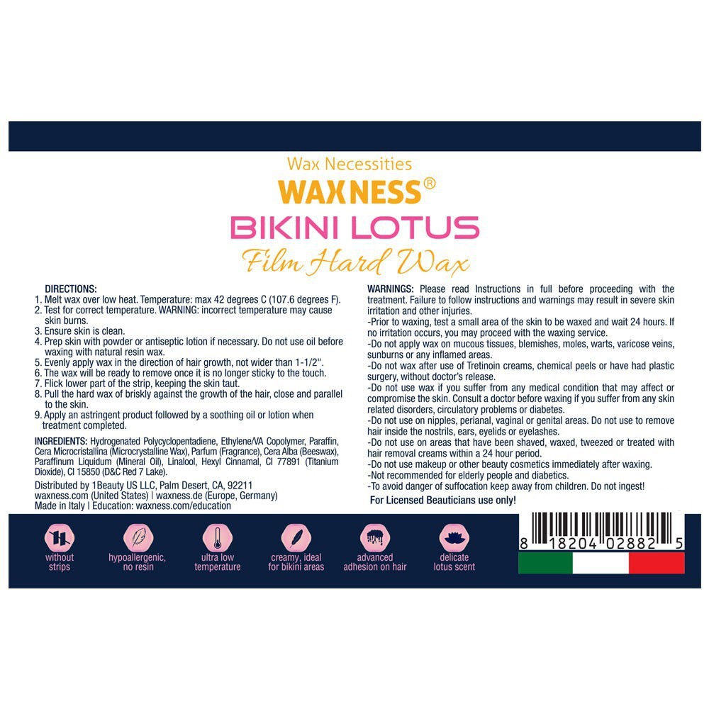 Waxness Premium Luxury Bikini Lotus Hard Wax Beads 20 lb / 9.07 kg