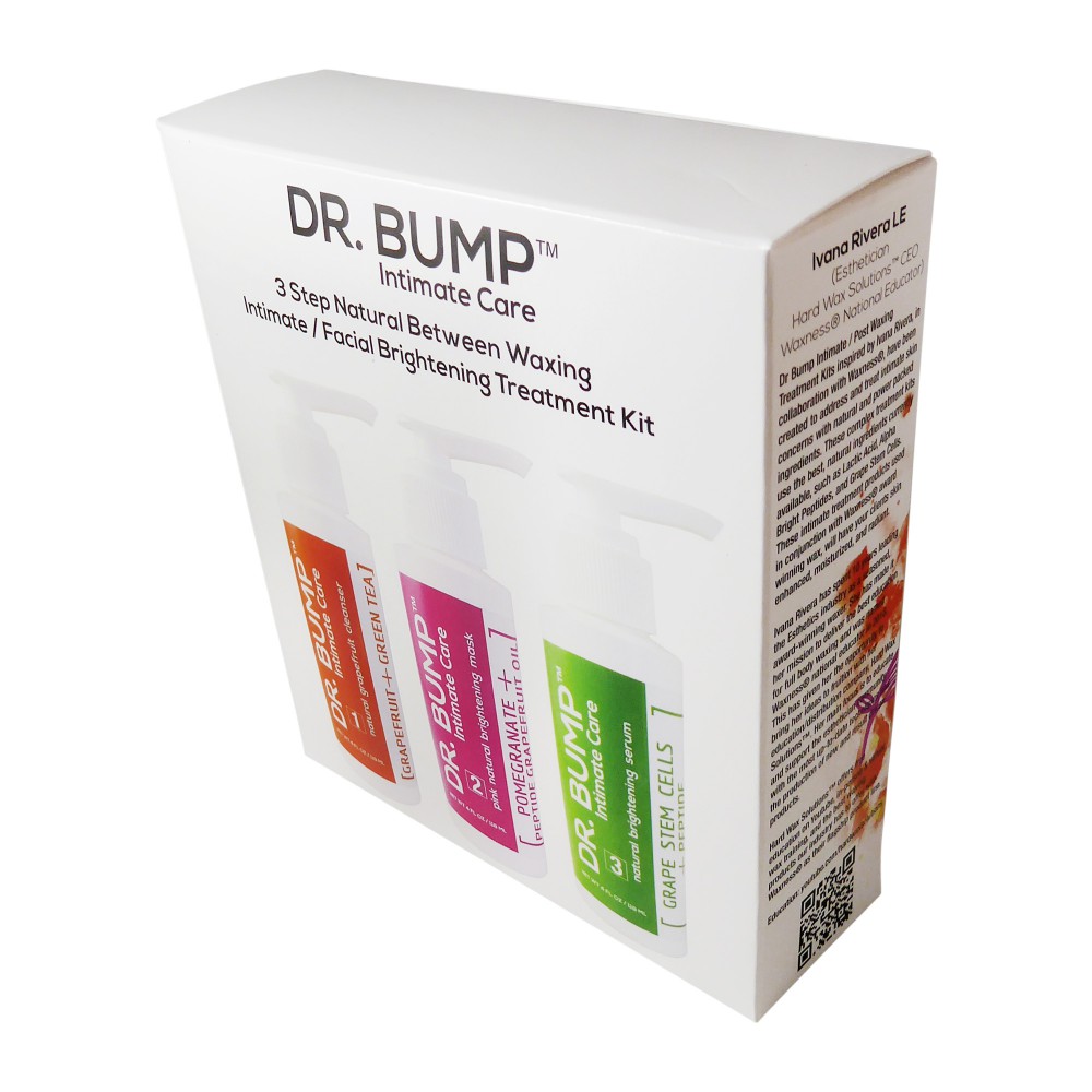 Dr. Bump 3 Step Natural Between Waxing Vajacial Intimate / Facial Brightening Treatment Kit 3 X 4 fl oz / 118 ml