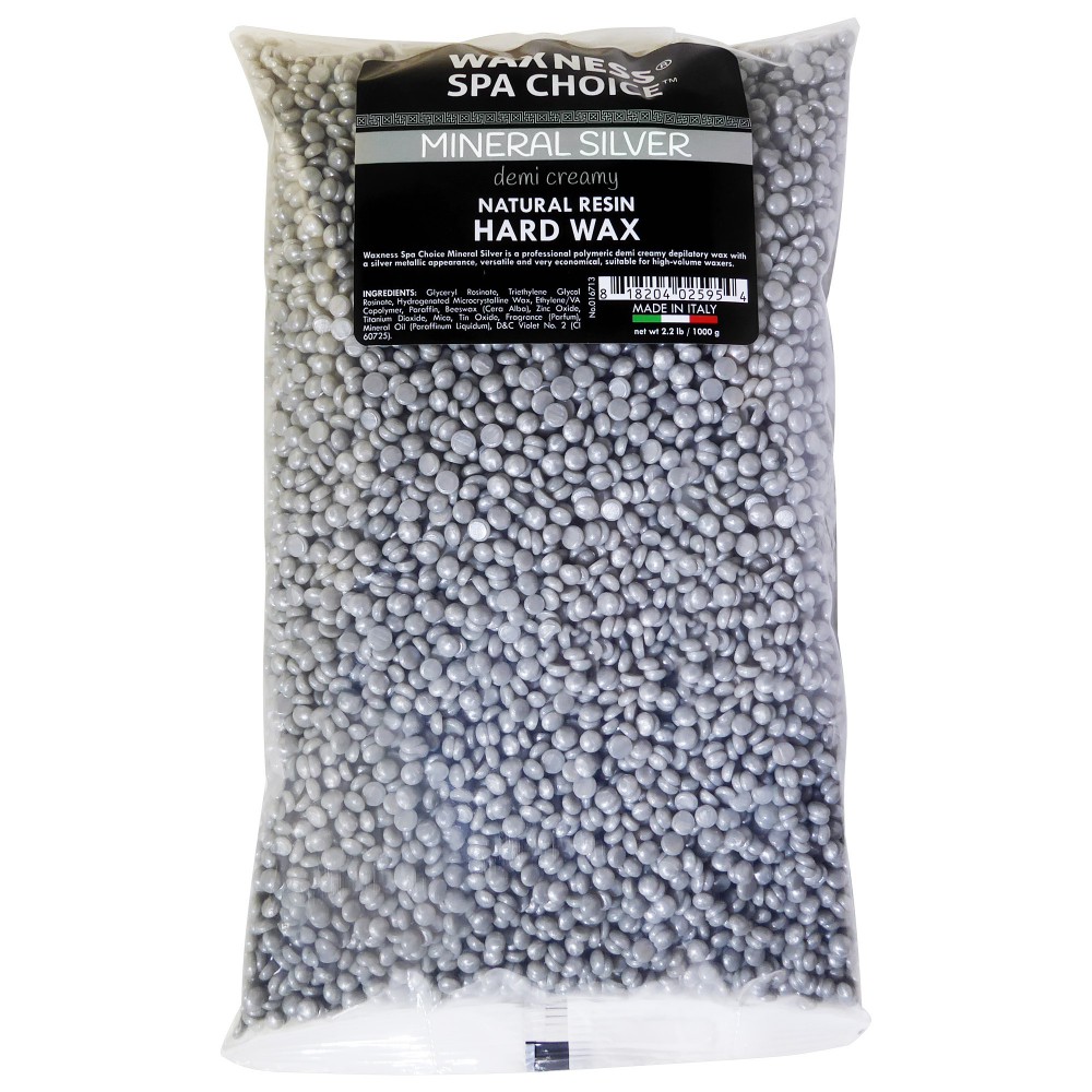 Spa Choice Mineral Silver Demi Creamy Hard Wax Beads 2.2 lb / 1 kg