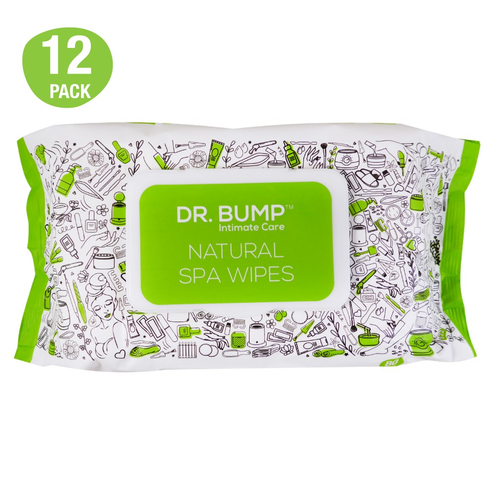 Dr. Bump Intimate Care Natural Spa Wipes with Tea Tree and Manuka Honey 80 pcs - Pack of 12