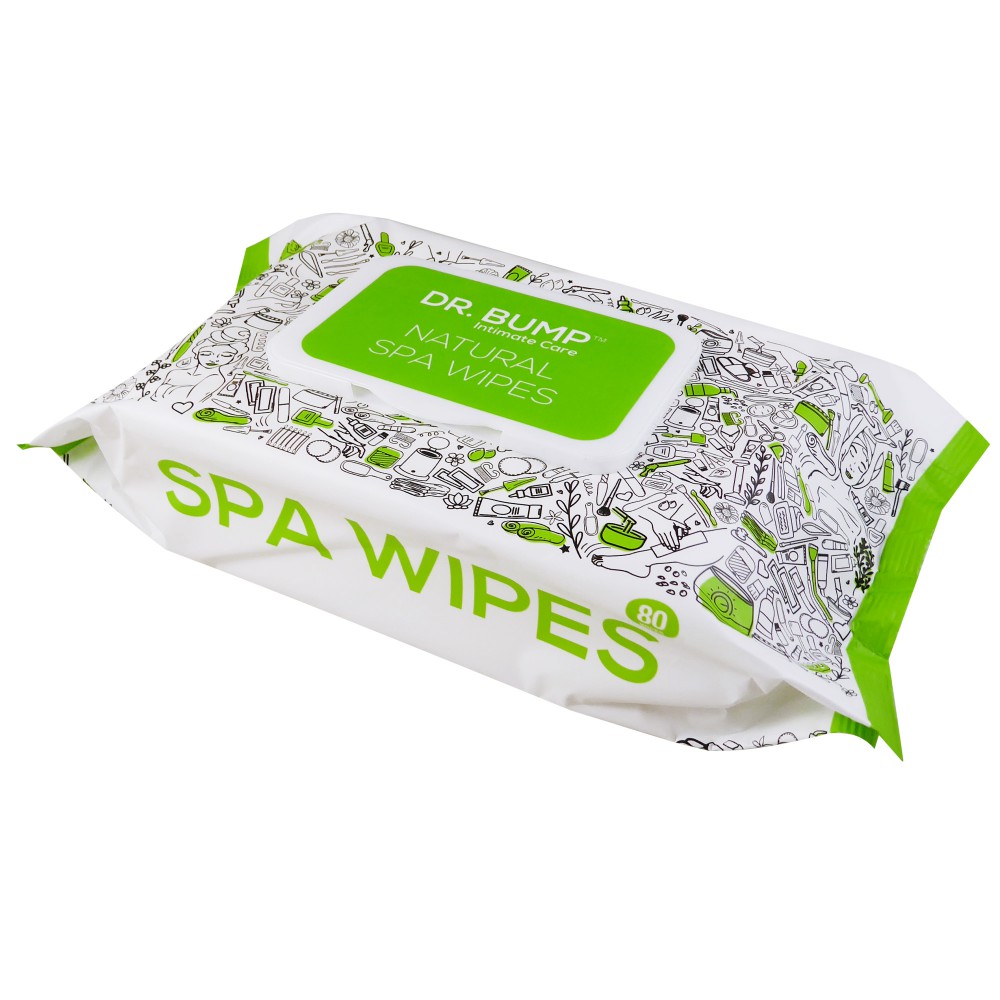 Dr. Bump Intimate Care Natural Spa Wipes with Tea Tree and Manuka Honey 80 pcs - Pack of 12