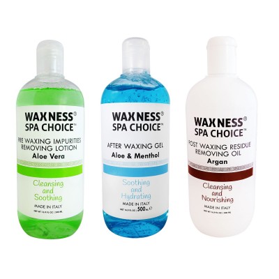 Spa Choice Complete Professional Pre-Post Waxing Treatments 3 X 16.9 fl oz 500 ml