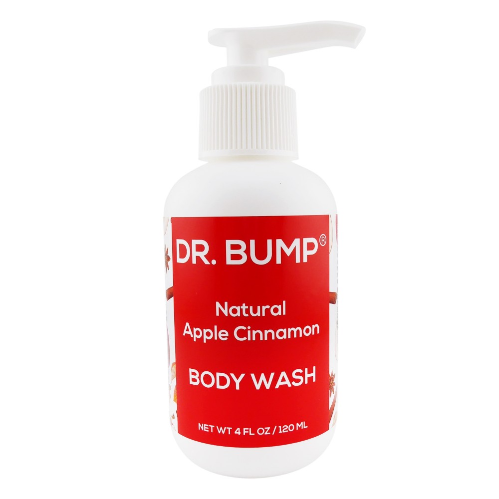 Dr. Bump Holiday Gift Set Natural Apple Cinnamon Body Wash and Lotion 2 X 4 fl oz / 120 ml