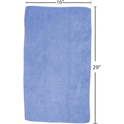 Premium Soft Thick Extra Absorbent Microfiber Cosmetic Towel 16” X 29” 400 GSM Blue