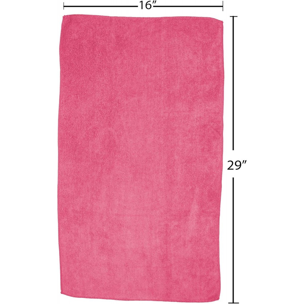 Premium Soft Thick Extra Absorbent Microfiber Cosmetic Towel 16” X 29” 400 GSM Pink