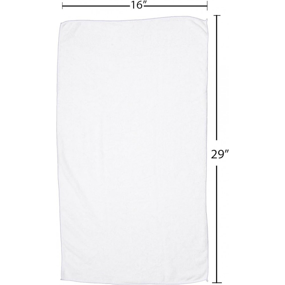 Premium Soft Thick Extra Absorbent Microfiber Cosmetic Towel 16” X 29” 400 GSM White