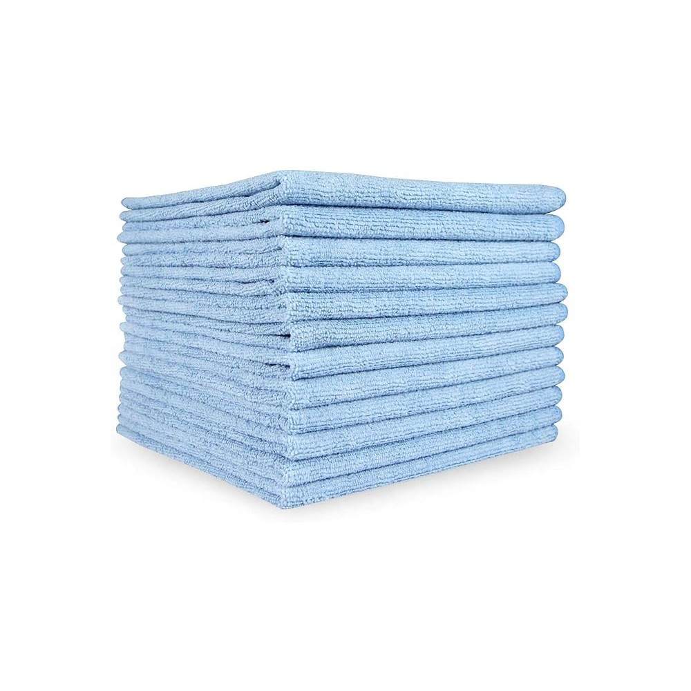 Premium Soft Thick Extra Absorbent Microfiber Cosmetic Towel 16” X 29” 400 GSM Blue, Pack of 10