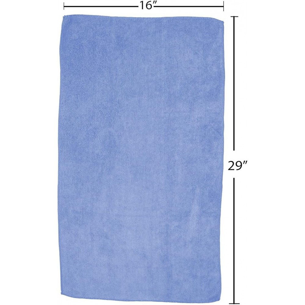 Premium Soft Thick Extra Absorbent Microfiber Cosmetic Towel 16” X 29” 400 GSM Blue, Pack of 10